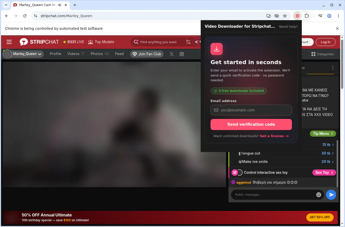 Stripchatvr Video Downloader browser extension screenshot 6